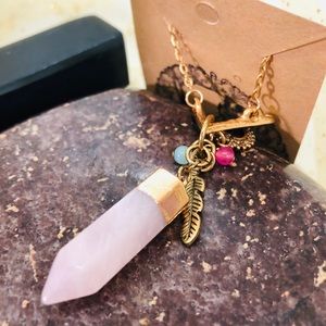 Fashion Jewelry Rose Quartz Pendant Jewelry Gift